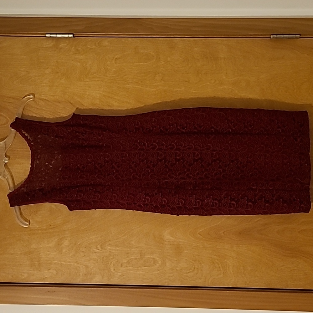 Red lace white house black market cocktail dress